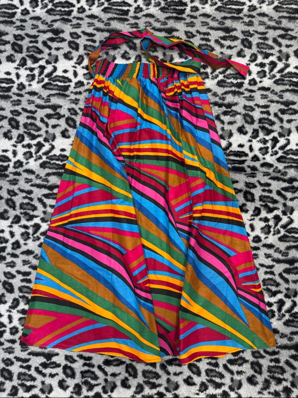 Vibrant Multicolor Striped Maxi Skirt - Pink, Blue & Yellow